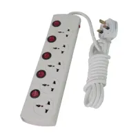 CBS 3 Pin 5-Port Power Strip (3 Meter Cable)
